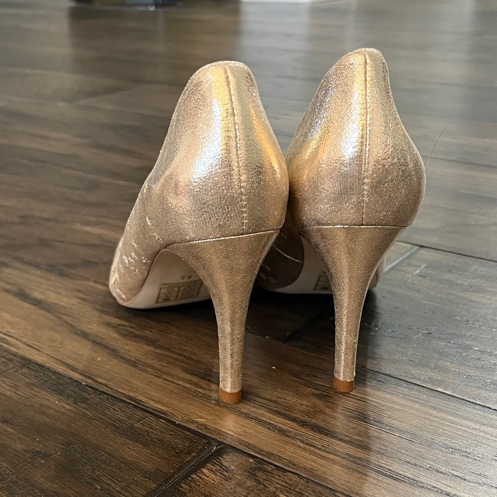 Billy Ella Anthropologie Gold Embroidered Star Heels - Picture 7 of 10